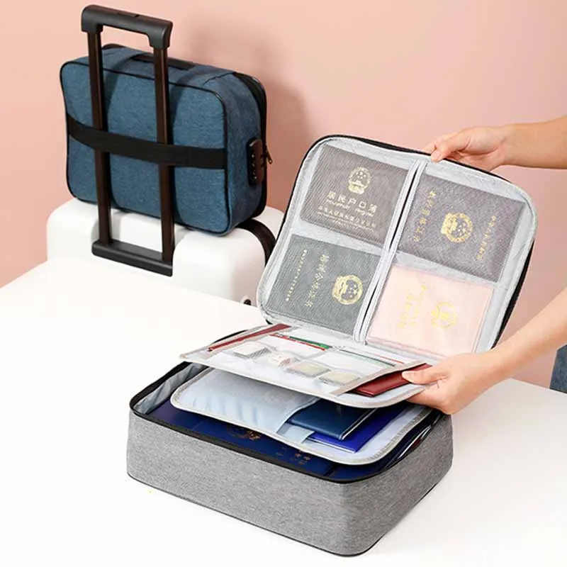 Large Capacity Multi-Layer Document Tickets Storage Bag Certificate File Organizer Case Home Travel Passport Briefcase with Lock
Large Capacity Multi-Layer Document Tickets Storage Bag Certificate File Organizer Case Home Travel Passport Briefcase with Lock
