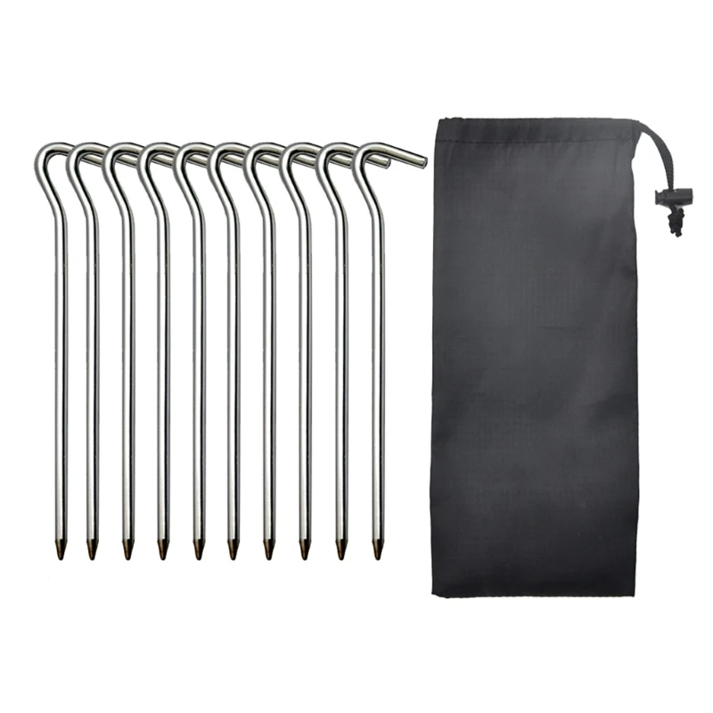10PCS/Set 18cm Aluminum Alloy Tent Spikes With Hook Garden Stakes Ground Spikes For Hammock Camping Wind Rope Awning Canopy
10PCS/Set 18cm Aluminum Alloy Tent Spikes With Hook Garden Stakes Ground Spikes For Hammock Camping Wind Rope Awning Canopy