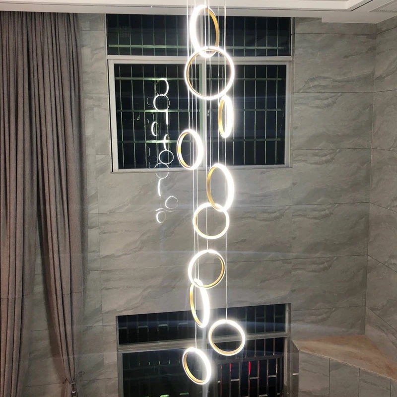 2022 new modern chandelier luxury villa staircase lighting hanging lamp ring long line Chandelier pendant lights hanging
2022 new modern chandelier luxury villa staircase lighting hanging lamp ring long line Chandelier pendant lights hanging