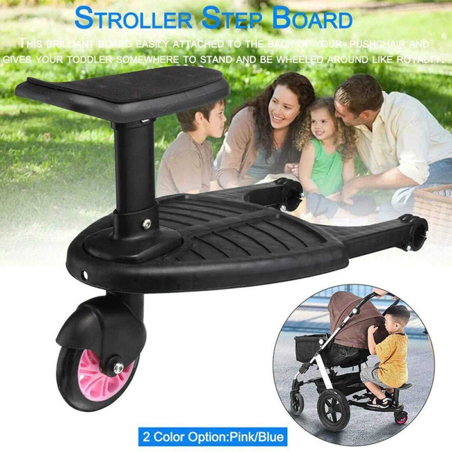 

Two-child Artifact Double Big Child Baby Stroller Slip Travel Trailer Small Auxiliary Pedal