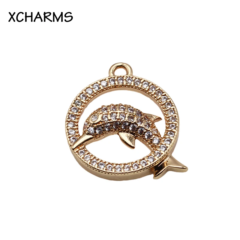 19*16mm High Quality Brass Metal 14k Gold Plated Small Zircon Dolphin Pendant Charms For Bracelets Necklace Jewelry Making
19*16mm High Quality Brass Metal 14k Gold Plated Small Zircon Dolphin Pendant Charms For Bracelets Necklace Jewelry Making
