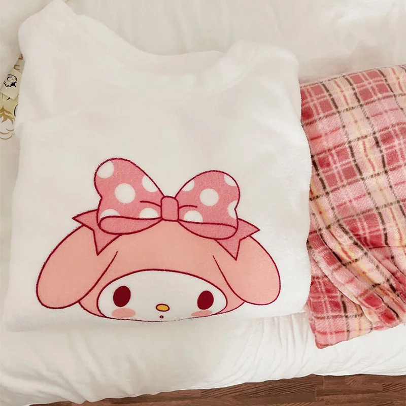 Kawaii Sanrioed My Melody Cute Cartoon Women's Coral Velvet Long Sleeve Pajama Set Cute Cartoon New Round Neck Home Clothes
Kawaii Sanrioed My Melody Cute Cartoon Women's Coral Velvet Long Sleeve Pajama Set Cute Cartoon New Round Neck Home Clothes