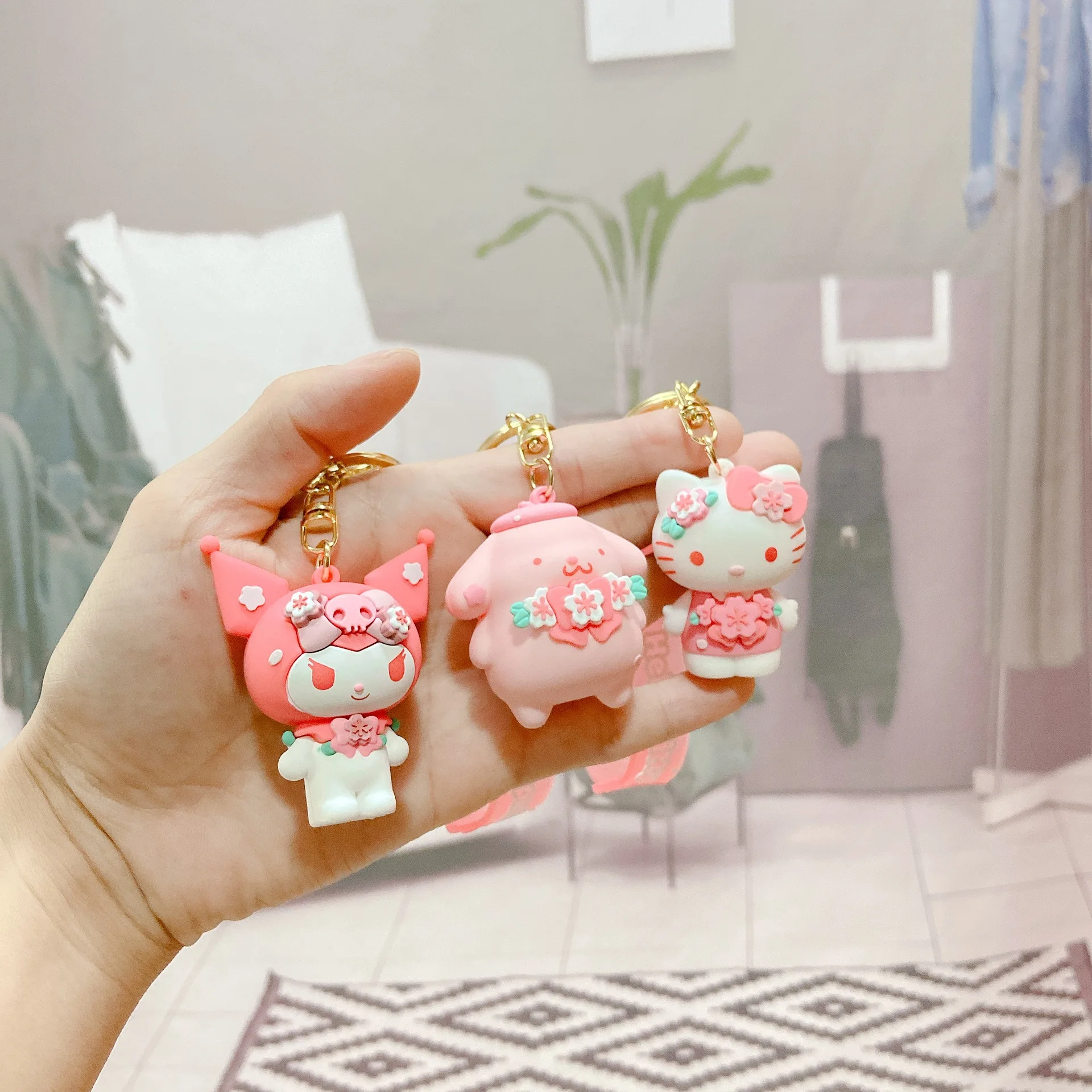 Kawaii Sanrioed Anime Cartoon series Pudding dog Kuromi My melody HelloKitty Creative cute cartoon schoolbag pendant keychain
Kawaii Sanrioed Anime Cartoon series Pudding dog Kuromi My melody HelloKitty Creative cute cartoon schoolbag pendant keychain