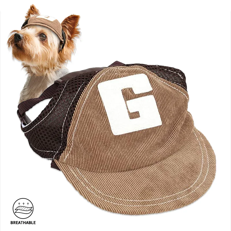 Summer Adjustable Dog Hat with Brim Breathable Corduroy Pet Sun Hat Comfortable Fashion Outdoor Sport for Small Medium Pets
Summer Adjustable Dog Hat with Brim Breathable Corduroy Pet Sun Hat Comfortable Fashion Outdoor Sport for Small Medium Pets