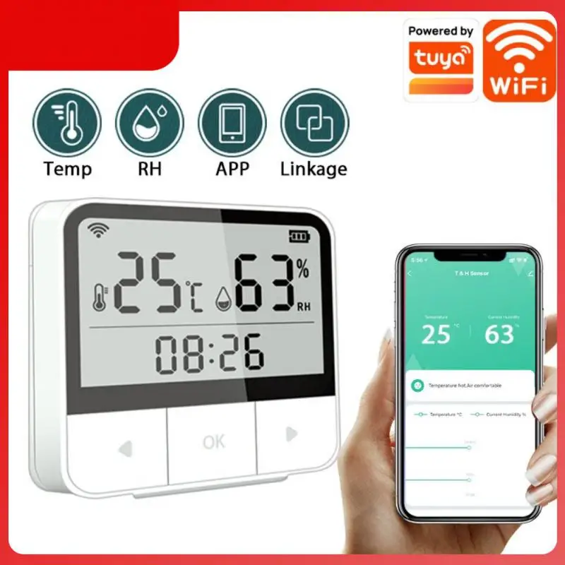 Комнатный гигрометр Tuya Wifi с ЖК-дисплеем, термометр, детектор, удаленный мониторинг температуры и влажности, датчик температуры и влажности, термометр
Комнатный гигрометр Tuya Wifi с ЖК-дисплеем, термометр, детектор, удаленный мониторинг температуры и влажности, датчик температуры и влажности, термометр