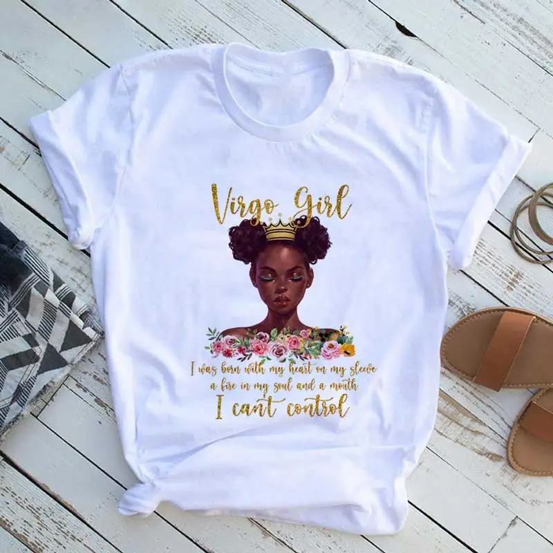 Women Melanin Virgo Black Queen Print T-shirt Girl Black Lives Matter Funny 90S Print Tops Tee,Drop Ship
Women Melanin Virgo Black Queen Print T-shirt Girl Black Lives Matter Funny 90S Print Tops Tee,Drop Ship