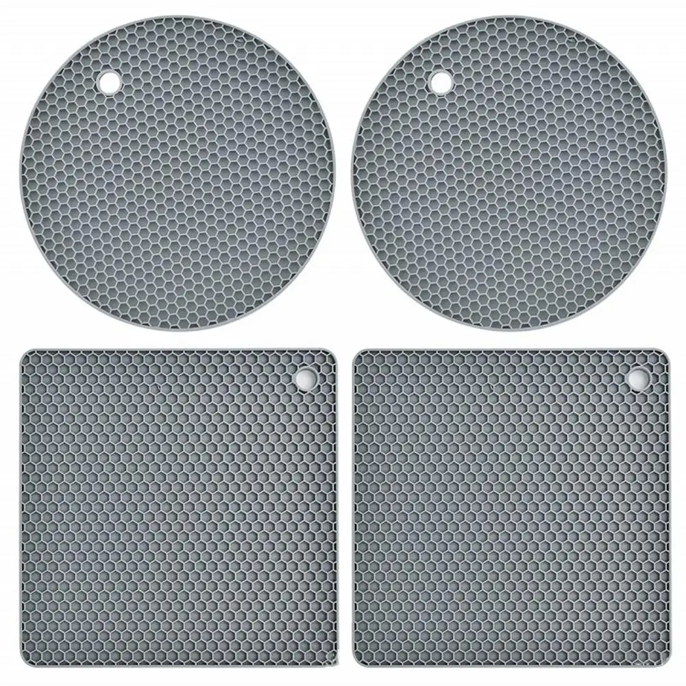 4pcs Silicone Pot Holders Set Reusable Heat Resistant Non-slip Non Stick Kitchen Supplies For Hot Pots Pans
4pcs Silicone Pot Holders Set Reusable Heat Resistant Non-slip Non Stick Kitchen Supplies For Hot Pots Pans