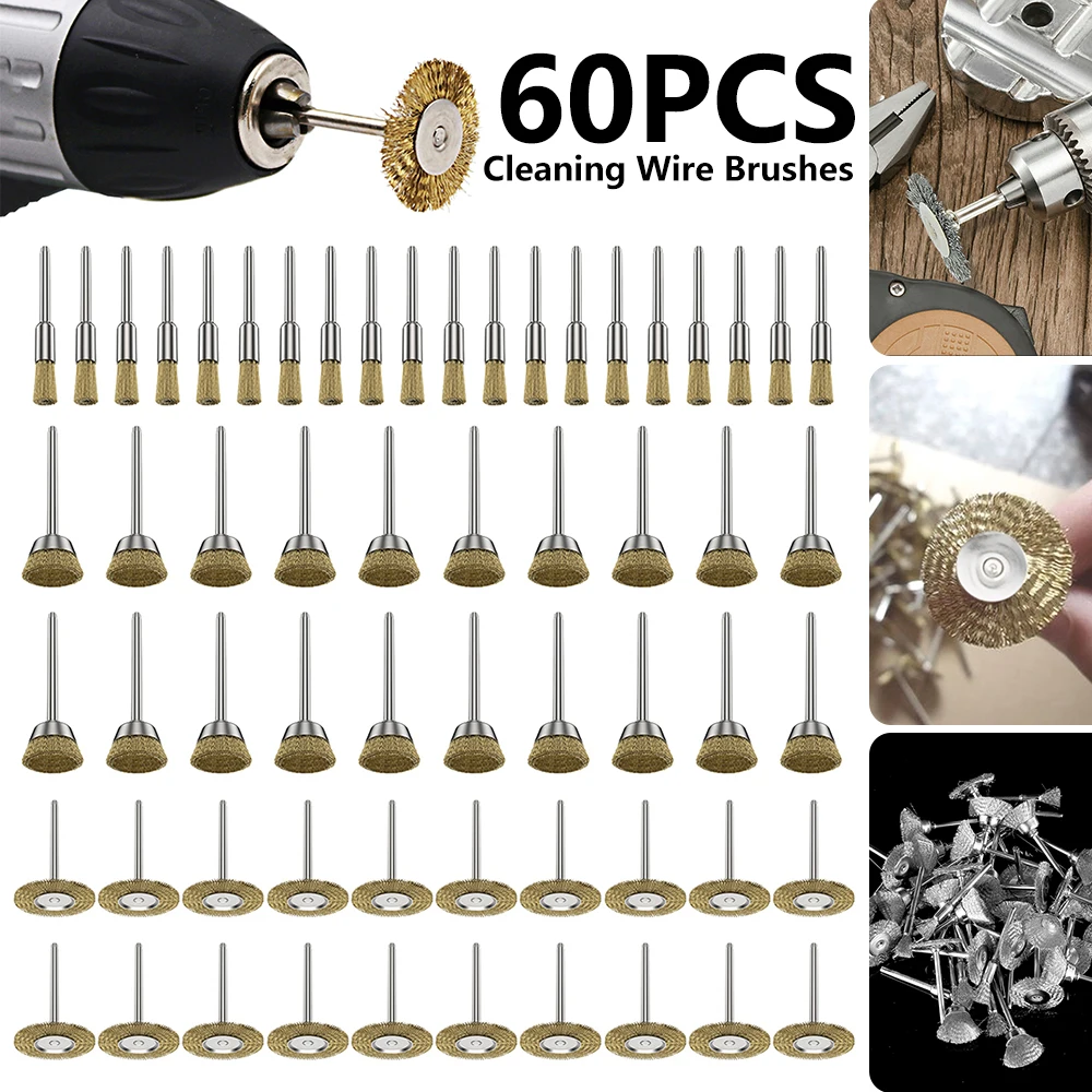 60 Pcs Stainless Steel Wire Wheel Brass Brush Dremel Rotary Tool for Mini Drill Dremel Polishing Dremel Rotary Tools Accessories
60 Pcs Stainless Steel Wire Wheel Brass Brush Dremel Rotary Tool for Mini Drill Dremel Polishing Dremel Rotary Tools Accessories