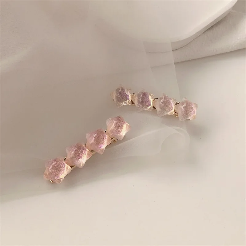 Fancy Transparent Star Hair Clip Headwear Korean Sweet y2k Girls Colored Pentagram Hairpin Female Hair Accessories Wholesale
Fancy Transparent Star Hair Clip Headwear Korean Sweet y2k Girls Colored Pentagram Hairpin Female Hair Accessories Wholesale