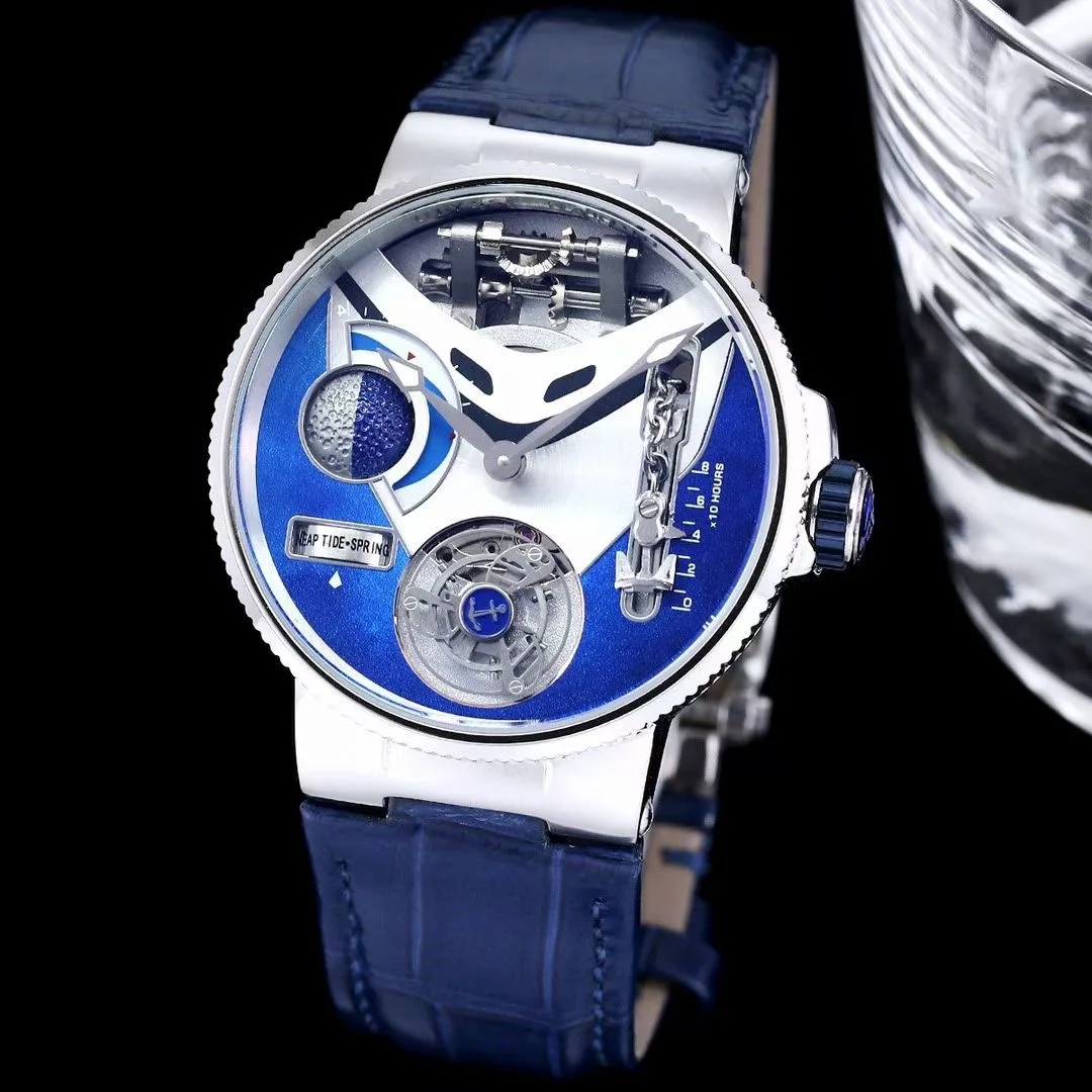 Men's Luxury Automatic Mechanical Ocean MARINE men Watch - Kinetic Energy Display, Blue Dial, Ulysse Clasp
Men's Luxury Automatic Mechanical Ocean MARINE men Watch - Kinetic Energy Display, Blue Dial, Ulysse Clasp