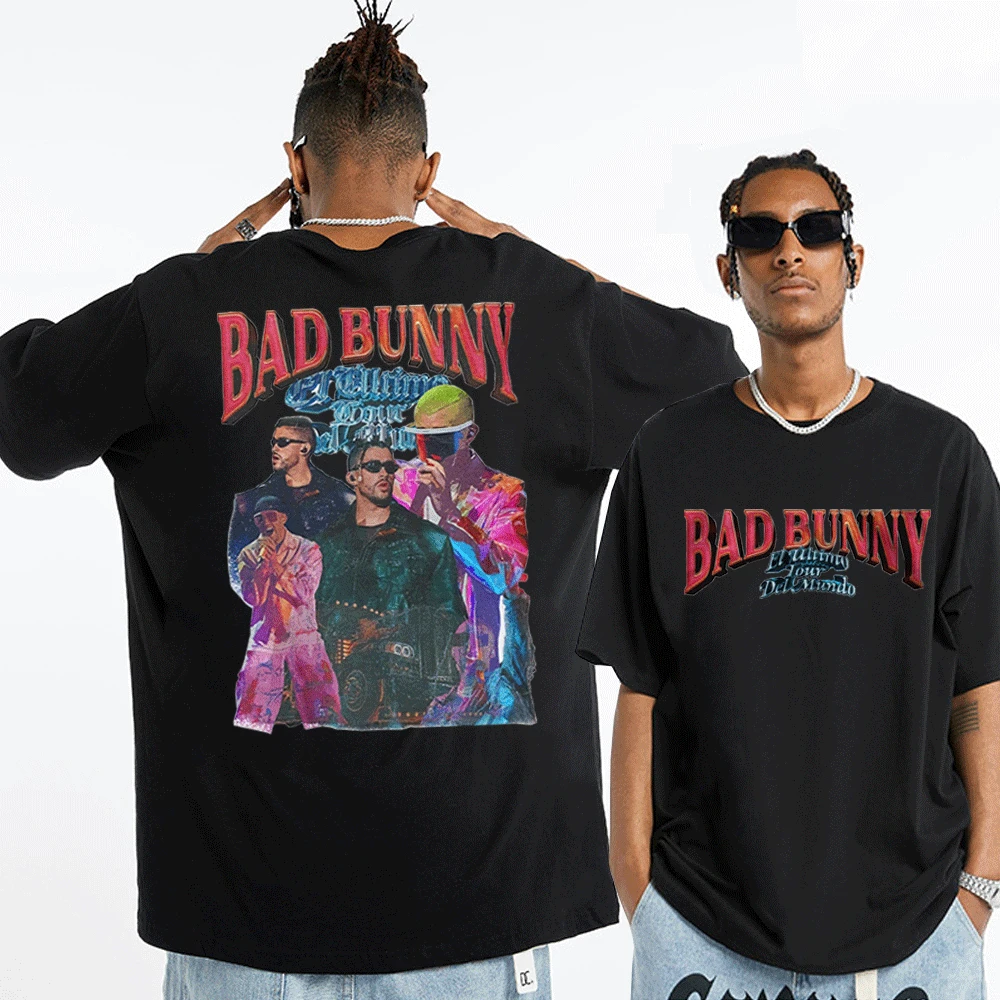 2022 Bad Bunny El Ulitimo Tour Del Mundo Tour North American Tour Double-sided Print Tshirt Hip Hop Streetwear T-shirt Men Women
2022 Bad Bunny El Ulitimo Tour Del Mundo Tour North American Tour Double-sided Print Tshirt Hip Hop Streetwear T-shirt Men Women