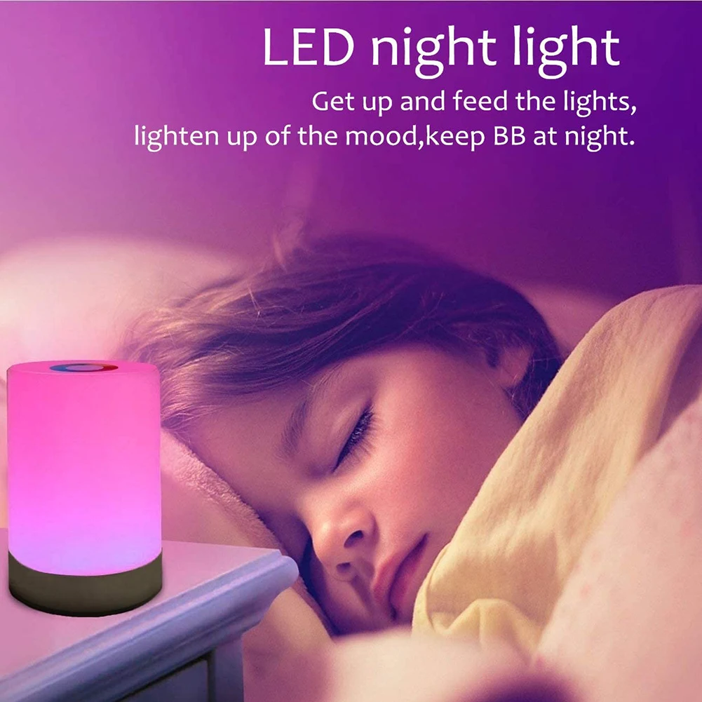 Dimmable LED Touch Control Night Light USB Rechargeable Table Lamp RGB Bedside Lamp Kid Children Gift For Living Room Decoration
Dimmable LED Touch Control Night Light USB Rechargeable Table Lamp RGB Bedside Lamp Kid Children Gift For Living Room Decoration