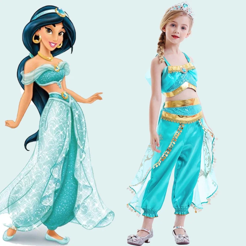 Disney Aladdin волшебная лампа, Принцесса Жасмин, женское семейное вечернее платье международного детского дня, комплект из двух предметов
Disney Aladdin волшебная лампа, Принцесса Жасмин, женское семейное вечернее платье международного детского дня, комплект из двух предметов