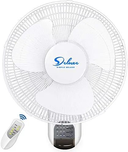 2 Pack-16 Inch Digital Wall Mount Fan with Remote Control 3 Oscillating Modes, 3 Speed, 72 Inches Power Cord, White, 2 Exhaust, 
2 Pack-16 Inch Digital Wall Mount Fan with Remote Control 3 Oscillating Modes, 3 Speed, 72 Inches Power Cord, White, 2 Exhaust,
