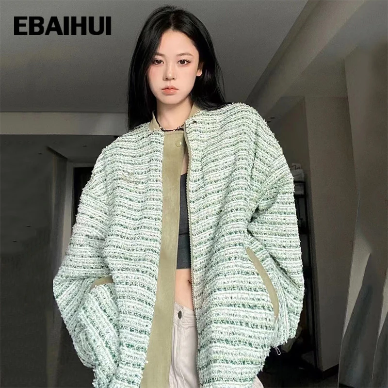 EBAIHUI Women Plaid Baseball Casual Spliced Reversible Warm Hip Hop Zip Jacket New Fashion Winter Coat Ladies Loose Overcoat
EBAIHUI Women Plaid Baseball Casual Spliced Reversible Warm Hip Hop Zip Jacket New Fashion Winter Coat Ladies Loose Overcoat