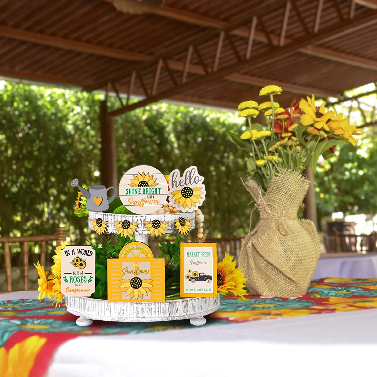 Summer Sunflower Tiered Tray Decor Farmhouse Wood Tiered Tray Decoration Home Decor Valentines Day Tabletop Decorations
Summer Sunflower Tiered Tray Decor Farmhouse Wood Tiered Tray Decoration Home Decor Valentines Day Tabletop Decorations