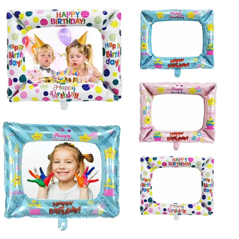1Pcs Photo Booth Foil Balloons Happy Birthday Photo Frame Globos Birthday Party Decorations Baby Shower kid Inflatable Toys gift
1Pcs Photo Booth Foil Balloons Happy Birthday Photo Frame Globos Birthday Party Decorations Baby Shower kid Inflatable Toys gift