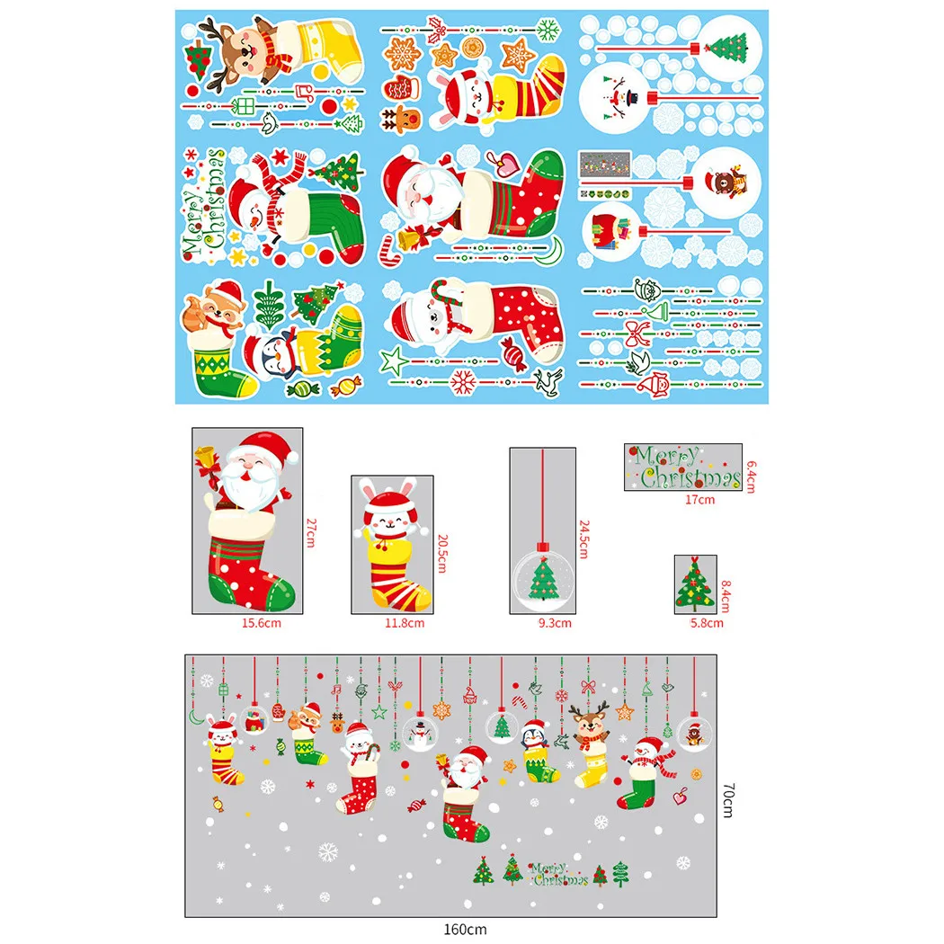 1Set Christmas Wall Sticker Xmas Santa Removable Waterproof Stickers Art Decal Wall Home Shop Decor Christmas Decoration
1Set Christmas Wall Sticker Xmas Santa Removable Waterproof Stickers Art Decal Wall Home Shop Decor Christmas Decoration