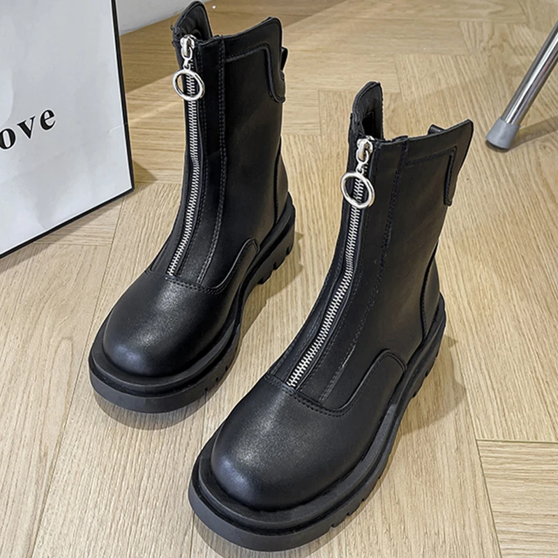 Women Flats Chelsea Ankle Boots 2022 Winter New Designer Platform Zipper Goth Motocycle Boots Casual Ladies Shoes Snow Botas
Women Flats Chelsea Ankle Boots 2022 Winter New Designer Platform Zipper Goth Motocycle Boots Casual Ladies Shoes Snow Botas