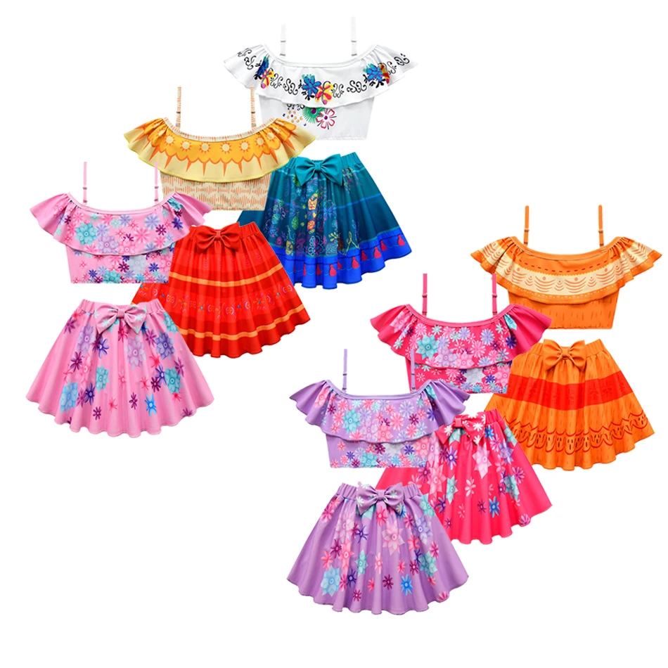 Mirabel Isabella Encanto Girls Swimsuit Two Pieces Kids Swimsuit Dolores Pepa Swimwear Dress For Children Summer Bathing Suits
Mirabel Isabella Encanto Girls Swimsuit Two Pieces Kids Swimsuit Dolores Pepa Swimwear Dress For Children Summer Bathing Suits