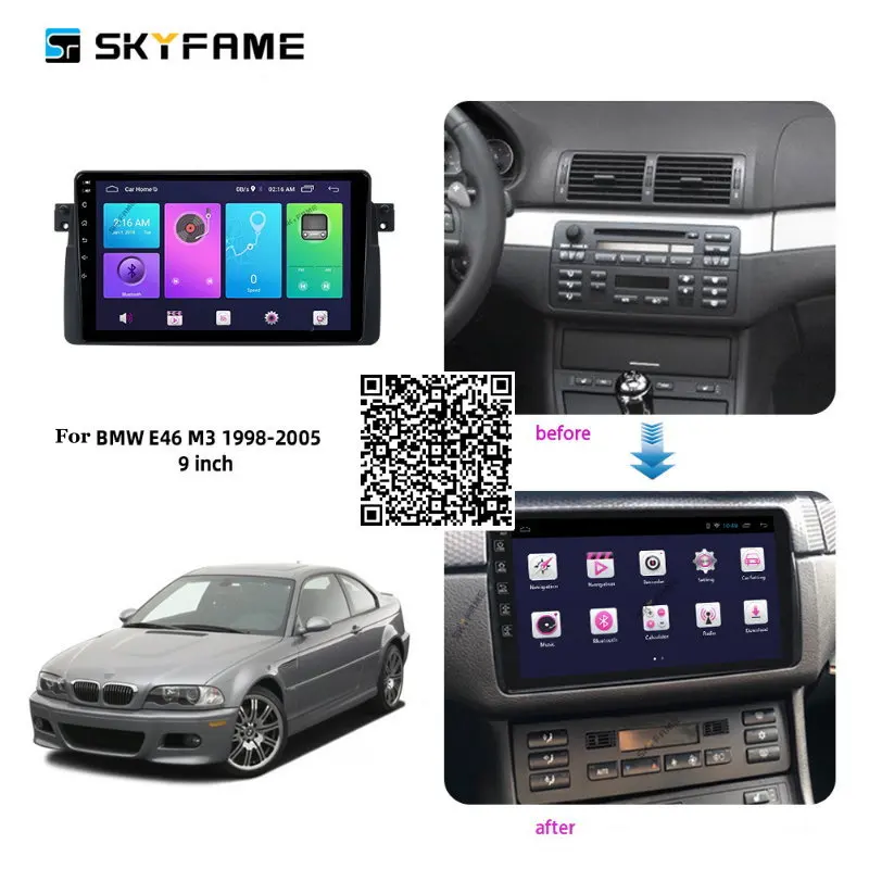 Автомагнитола SKYFAME для BMW 3 серии M3 E46 1997-2006 Android, мультимедийная система
Автомагнитола SKYFAME для BMW 3 серии M3 E46 1997-2006 Android, мультимедийная система