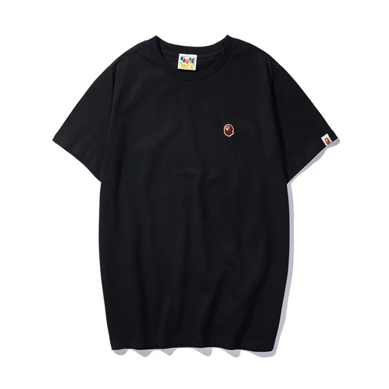 Summer Men T-Shirt Shark Little Ape Head Embroidery Wild Classic Half-Sleeve Solid Color Bottoming Shirt Men Women Cotton Tops
Summer Men T-Shirt Shark Little Ape Head Embroidery Wild Classic Half-Sleeve Solid Color Bottoming Shirt Men Women Cotton Tops