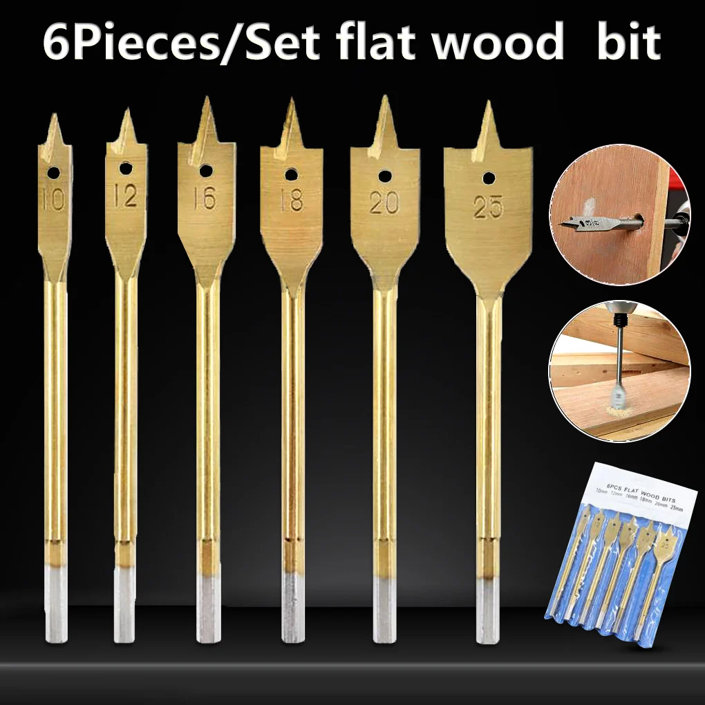 6 Pieces Wood Drills Bit Woodworking Labor-saving Hex Shank 
6 Pieces Wood Drills Bit Woodworking Labor-saving Hex Shank