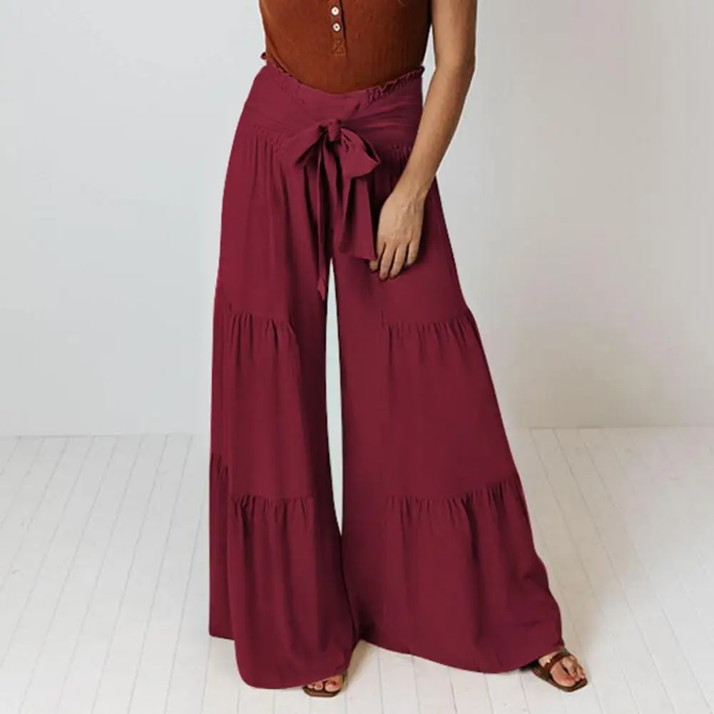 Women Pants Oversized Lace Up Wide Leg Pants For Women High Waist Loose-fitting Summer Trousers
Women Pants Oversized Lace Up Wide Leg Pants For Women High Waist Loose-fitting Summer Trousers