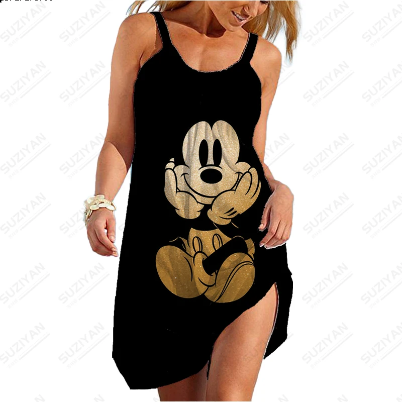 Disney Minnie Mickey Sexy Dress Women's Beach 3D Print Casual Dress Women's Summer Sleeveless Elegant Party Dress with Strap
Disney Minnie Mickey Sexy Dress Women's Beach 3D Print Casual Dress Women's Summer Sleeveless Elegant Party Dress with Strap