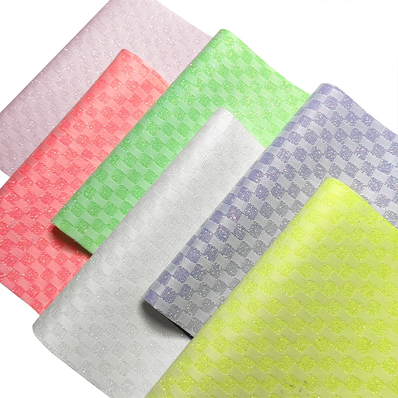 50*135CM Checkered Pattern Faux Leather Sheets Silver Wire Mesh Shiny Fabric for Sewing Bow Bag Jewelry Box Craft DIY Material
50*135CM Checkered Pattern Faux Leather Sheets Silver Wire Mesh Shiny Fabric for Sewing Bow Bag Jewelry Box Craft DIY Material