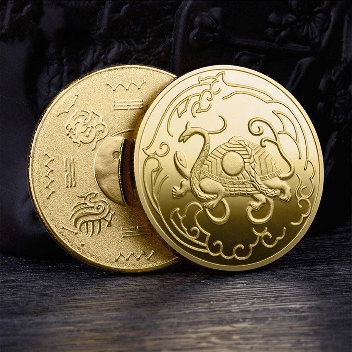 Chinese Tai Chi Taoist ancient Four Gods Beast White Basaltic Tortoise Commemorative Chinese Style Gold coin and Silver coin
Chinese Tai Chi Taoist ancient Four Gods Beast White Basaltic Tortoise Commemorative Chinese Style Gold coin and Silver coin