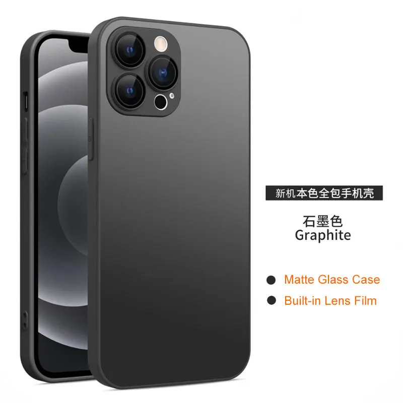 AG Silicone Matte Glass Case For Phone 14 13 12 11 Pro Max ProMax Plus,Frosted Glass Phone Case With Integrated lens Film 
AG Silicone Matte Glass Case For Phone 14 13 12 11 Pro Max ProMax Plus,Frosted Glass Phone Case With Integrated lens Film