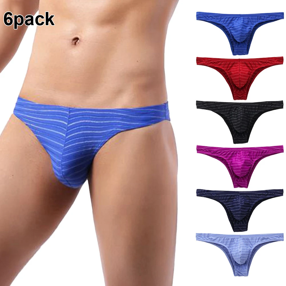 6 Pcs New Men‘s Cotton Striped Low-Rise Bulge Pouch Briefs Thongs Sexy Underwear Shorts And Underpants Bikinis Panties
6 Pcs New Men‘s Cotton Striped Low-Rise Bulge Pouch Briefs Thongs Sexy Underwear Shorts And Underpants Bikinis Panties