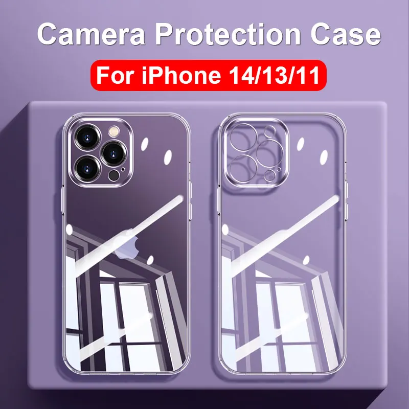 Camera Protection Phone Case on For iPhone 14 13 12 11 Pro Max Case Clear Silicone Case For iPhone 13 12 Mini 14 Plus Back Cover
Camera Protection Phone Case on For iPhone 14 13 12 11 Pro Max Case Clear Silicone Case For iPhone 13 12 Mini 14 Plus Back Cover