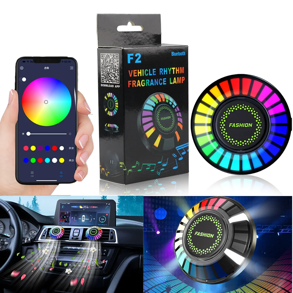Automobile RGB Ambient Light Car Air Freshener Bluetooth Vehicle Rhythm Fragrance Lamp Auto Accessories Interior Perfume Diffuse
Automobile RGB Ambient Light Car Air Freshener Bluetooth Vehicle Rhythm Fragrance Lamp Auto Accessories Interior Perfume Diffuse