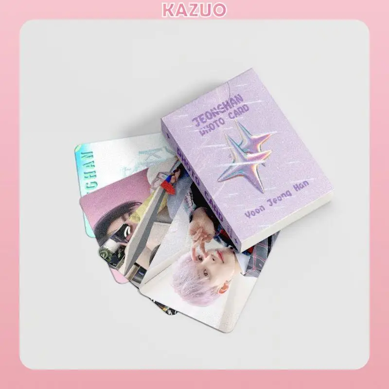KAZUO 50 Pcs Seventeen JeongHan Holographic Laser Card Kpop Photocards Postcards Series
KAZUO 50 Pcs Seventeen JeongHan Holographic Laser Card Kpop Photocards Postcards Series