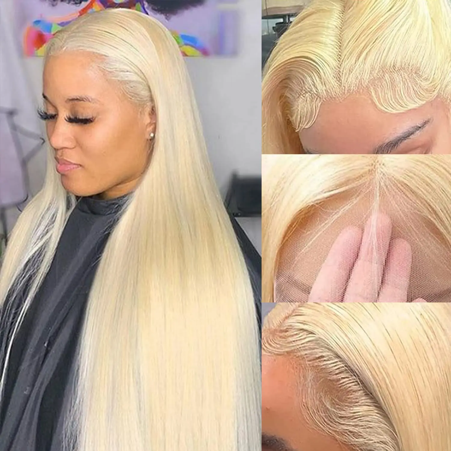 

Парик Gefily Honey блонд, 613 прямые парики 13x 4, парик из человеческих волос на сетке спереди, бразильские прямые волосы на сетке спереди, парики для черных женщин