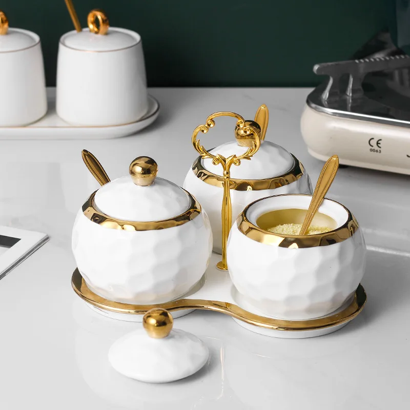 Nordic Light Luxury Elegant White Kitchen Ceramic Seasoning Jar Household Set Seasoning Bottle Oil Salt Sugar Bowl Set
Nordic Light Luxury Elegant White Kitchen Ceramic Seasoning Jar Household Set Seasoning Bottle Oil Salt Sugar Bowl Set