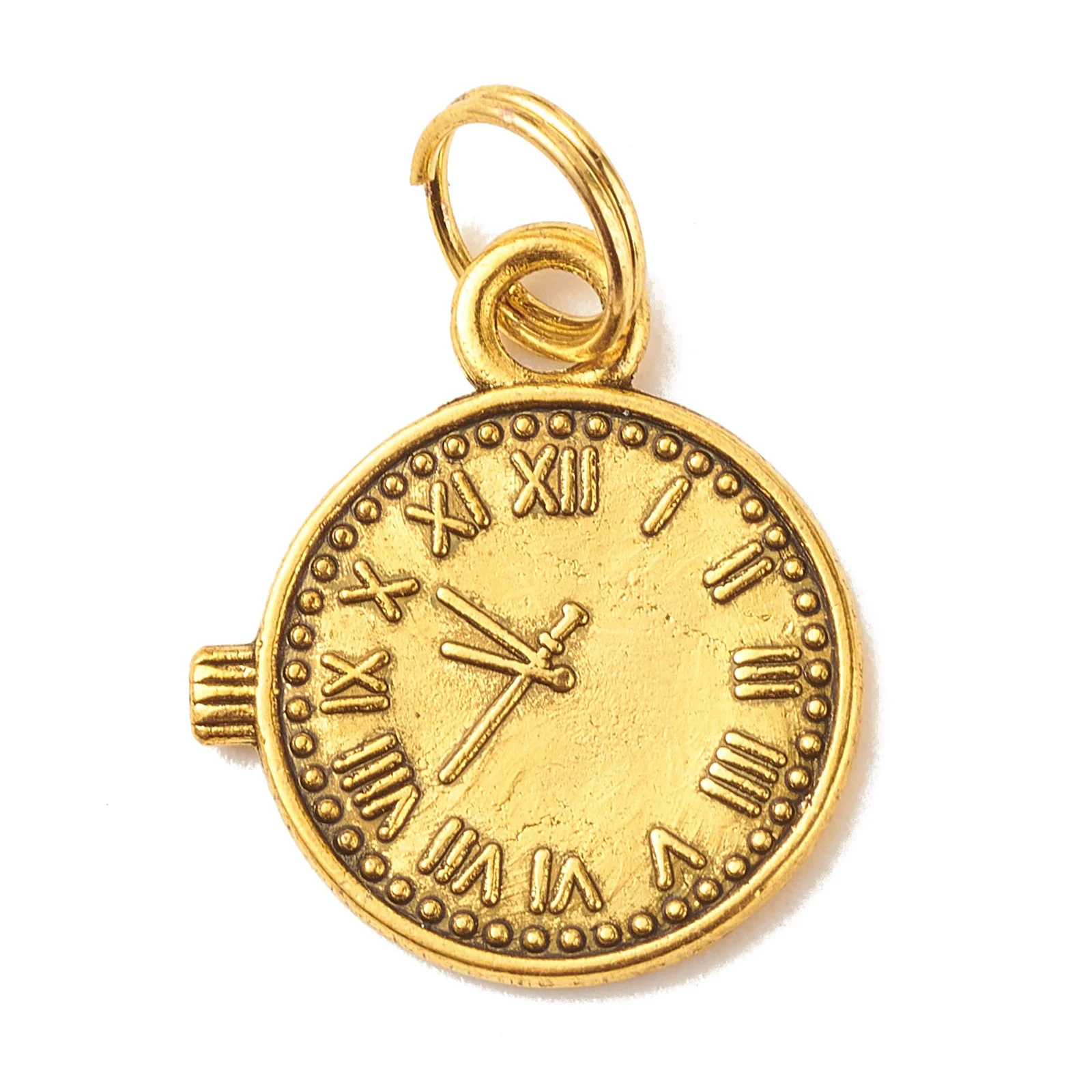 Pandahall 100Pcs Clock Shape Antique Golden Color Tibetan Style Alloy Pendants with Iron Split Rings For Necklace Jewelry Making
Pandahall 100Pcs Clock Shape Antique Golden Color Tibetan Style Alloy Pendants with Iron Split Rings For Necklace Jewelry Making