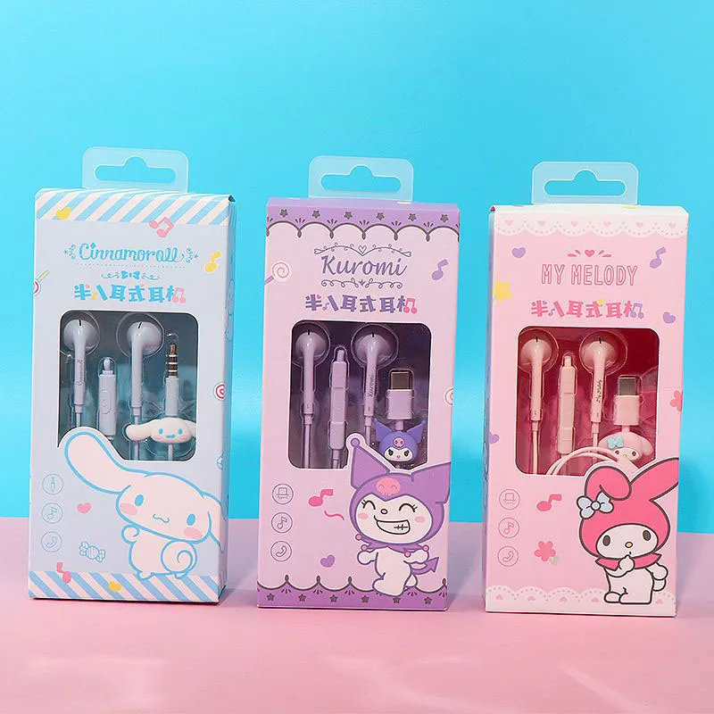 Kawaii Sanrios Headset Cute Kuromi My Melody Cinnamoroll Cartoon Type-C Wired Headset Accessories Toy for Girls Gifts
Kawaii Sanrios Headset Cute Kuromi My Melody Cinnamoroll Cartoon Type-C Wired Headset Accessories Toy for Girls Gifts