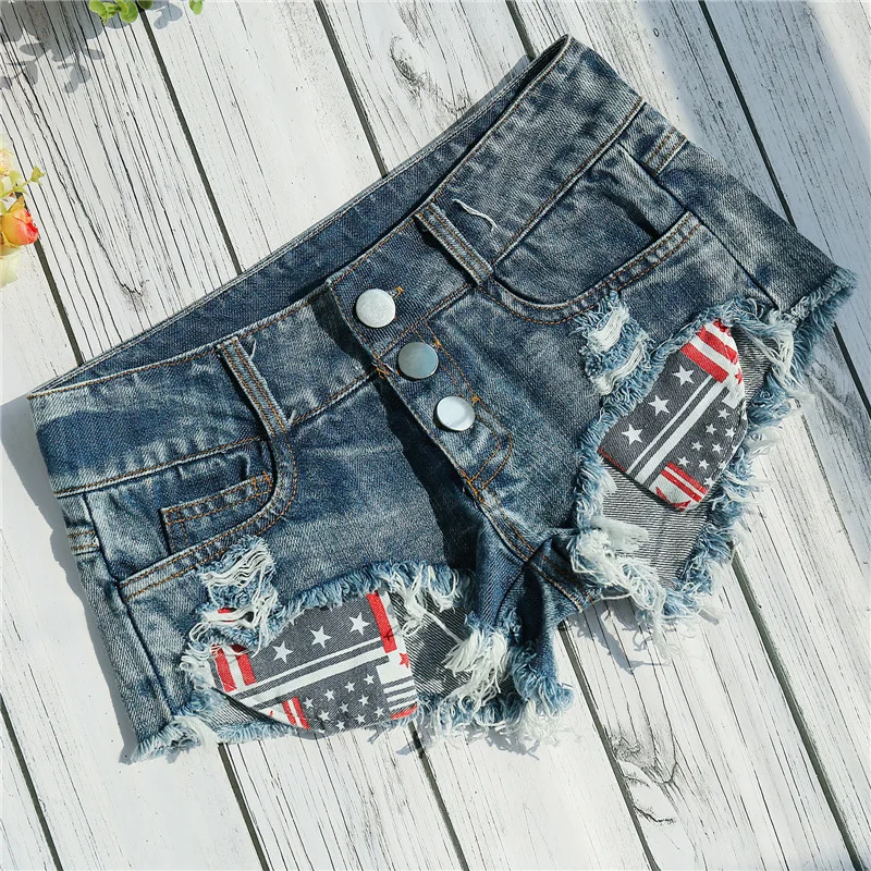 New Women's Sexy Button Low-rise Jeanss Denim Shorts Ultra-short Nightclub Patchwork Shorts Feminino
New Women's Sexy Button Low-rise Jeanss Denim Shorts Ultra-short Nightclub Patchwork Shorts Feminino