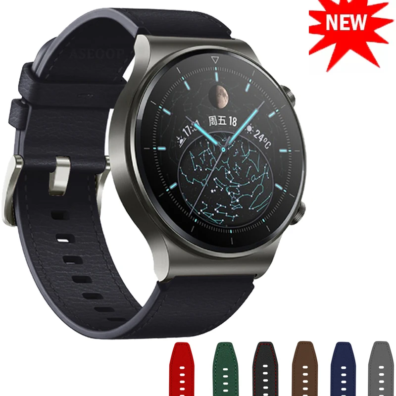 50PCS New Digital Watches Ultra Fit 22mm Watchband Genuine Leather WristStrap For Huawei Watch GT2 Pro 46mm Replacement Bracelet
50PCS New Digital Watches Ultra Fit 22mm Watchband Genuine Leather WristStrap For Huawei Watch GT2 Pro 46mm Replacement Bracelet