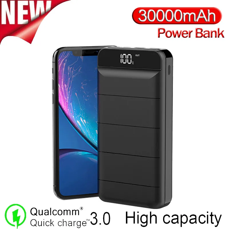 High Capacity 30000mAh Portable Power Bank With Digital Display 2 USB Travel Fast Charging PowerBank for Xiaomi Samsung IPhone
High Capacity 30000mAh Portable Power Bank With Digital Display 2 USB Travel Fast Charging PowerBank for Xiaomi Samsung IPhone