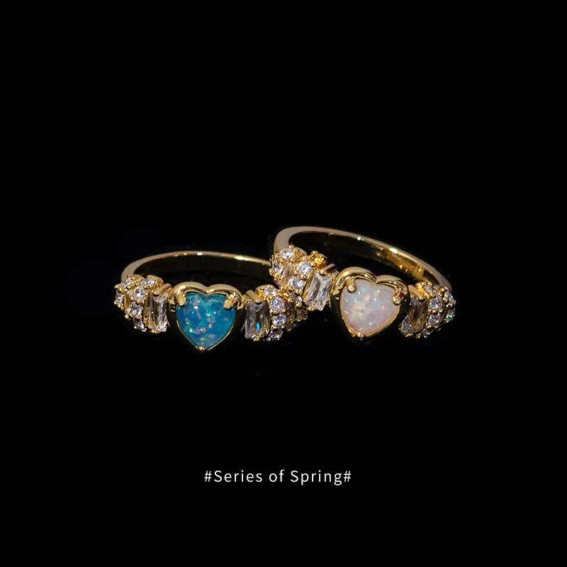 RACHELZ Vintage Niche Design Crystal Heart Ring For Women French Elegant Blue Rhinestone Open Ring Jewelry Gift
RACHELZ Vintage Niche Design Crystal Heart Ring For Women French Elegant Blue Rhinestone Open Ring Jewelry Gift