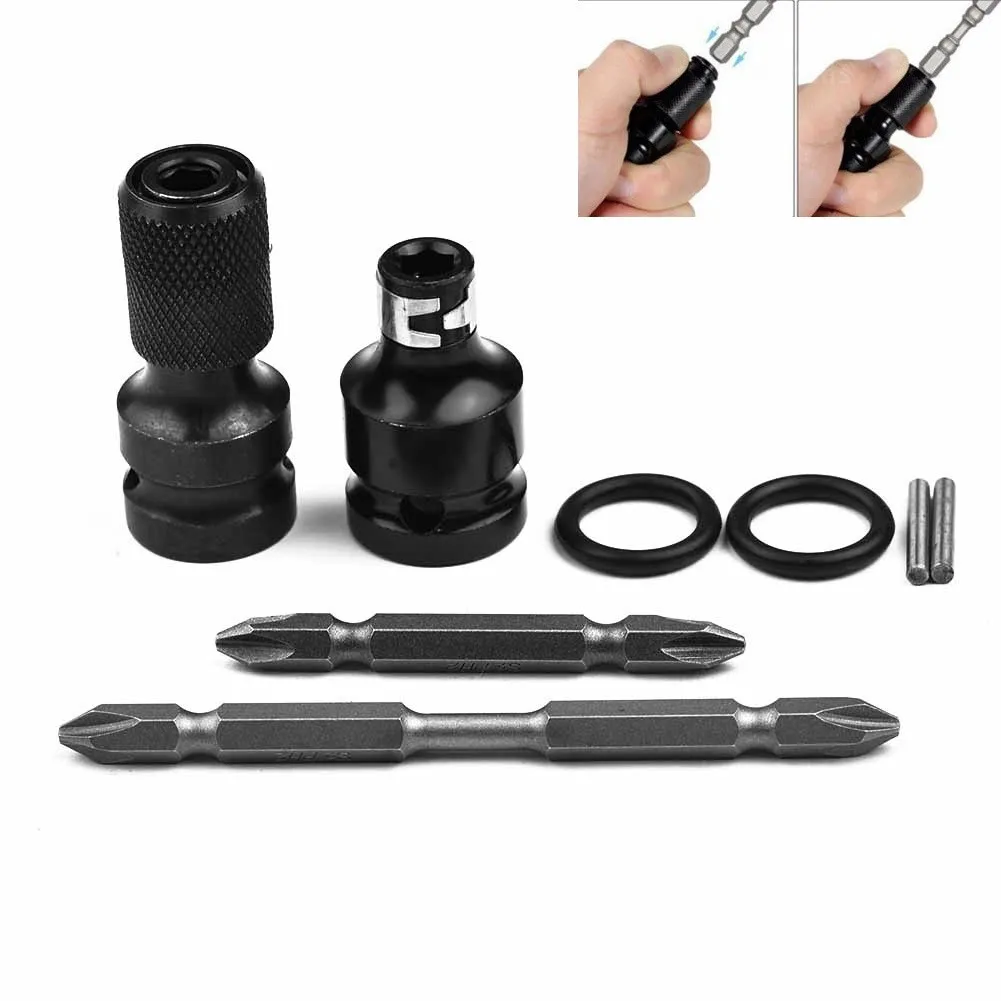 4Pc 1/2 Square Drive To 1/4Hex Shank Drill Chuck Adapter And Screwdriver Bit Set Converter For The Impact Wrench
4Pc 1/2 Square Drive To 1/4Hex Shank Drill Chuck Adapter And Screwdriver Bit Set Converter For The Impact Wrench