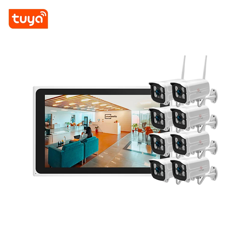 Комплект камер видеонаблюдения LCLCTEK Tuya Smart, 8 каналов, беспроводной сетевой видеорегистратор 3 Мп, 10-дюймовый ЖК-монитор, система безопасност...
Комплект камер видеонаблюдения LCLCTEK Tuya Smart, 8 каналов, беспроводной сетевой видеорегистратор 3 Мп, 10-дюймовый ЖК-монитор, система безопасност...