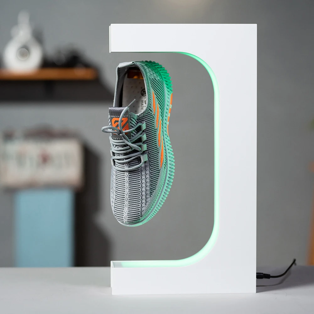 New Magnetic Levitation Floating Shoe Display Stand Sneaker House Holds Levitating Gap Advrtising LED Light 360 Degree Rotation
New Magnetic Levitation Floating Shoe Display Stand Sneaker House Holds Levitating Gap Advrtising LED Light 360 Degree Rotation