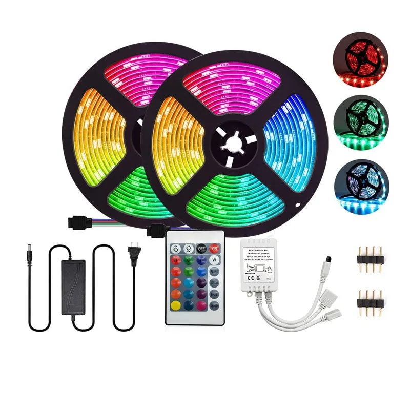 

Smart Led Strip 12V 5m 10m 15m 20m Led Light Set 5050 Flexible Ribbon Stripe RGB Diode Tape Bluetooth IR Controller Led Lights