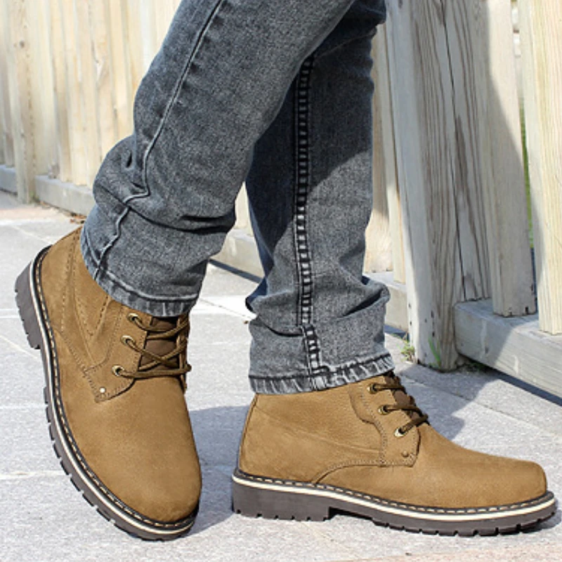 Winter Men Snow Boots Leather Fleece Plus Size Round Head Cotton Boots Outdoor Non-slip Hiking Shoes Coturno Militar Masculino
Winter Men Snow Boots Leather Fleece Plus Size Round Head Cotton Boots Outdoor Non-slip Hiking Shoes Coturno Militar Masculino