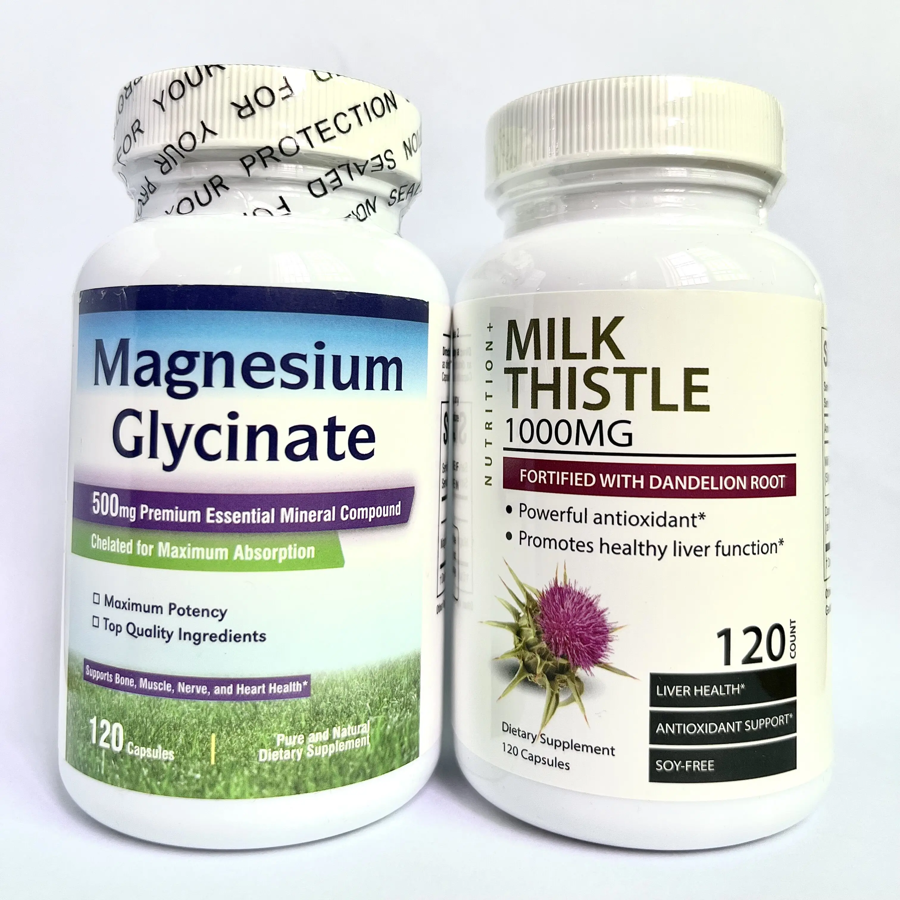 2 Bottle Magnesium Glycine Capsule+ Milk Thistle Grass Capsule Support Cardiovascular Function maintain the liver Supplement
2 Bottle Magnesium Glycine Capsule+ Milk Thistle Grass Capsule Support Cardiovascular Function maintain the liver Supplement